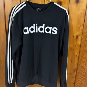 Adidas Black Crewneck with White Accents